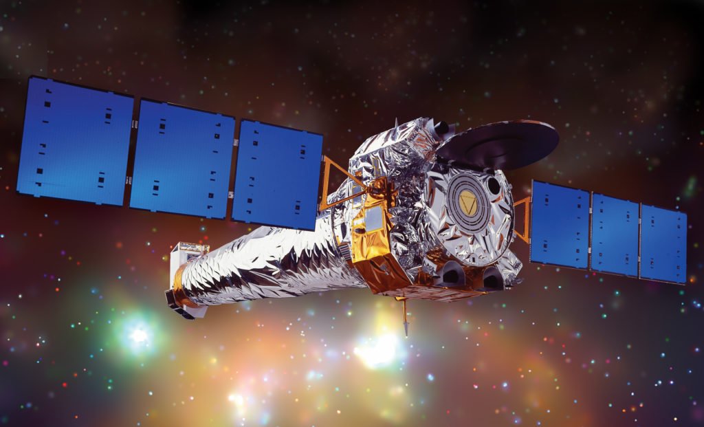 NASA's Chandra X-ray Observatory is a telescope specially designed to detect X-ray emission from very hot regions of the Universe such as exploded stars, clusters of galaxies, and matter around black holes.