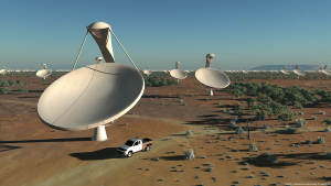 Artist’s impression of the SKA. Click image for bigger. Credit: Swinburne Astronomy Productions and the SPDO.