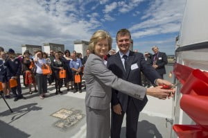 Cutting the ribbon at the launch of SPIRIT.
