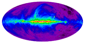 An all-sky image showing the Milky Way in radio waves. Credit: NASA