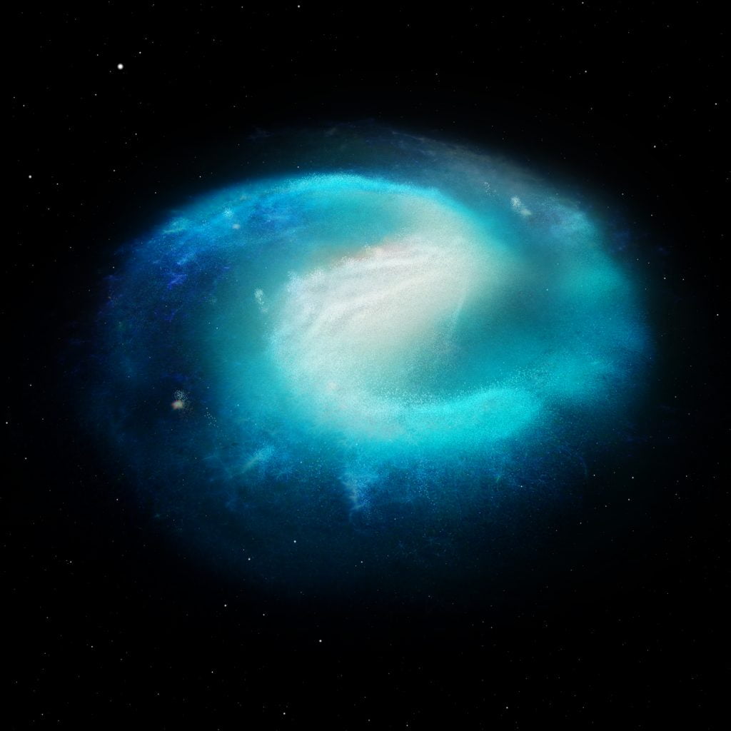 Artist’s impression of the galaxy. Credit: ICRAR/Peter Ryan