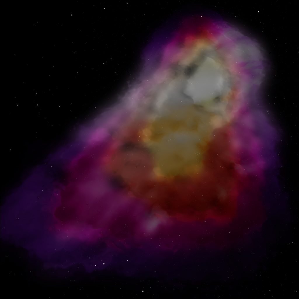 Artist’s impression of the gas. Credit: ICRAR/Peter Ryan 