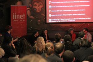 The panel of 'profs' and Scitech's Astronomical Awesomeness Profs and Pints event.