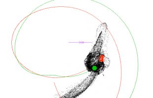 Giant cosmic tails point to a recent marriage