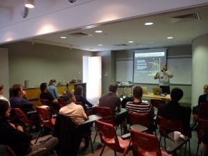 PhD Candidate and fellow co-organiser Kevin Koay speaking at the ICRAR Postgraduate Students Day.