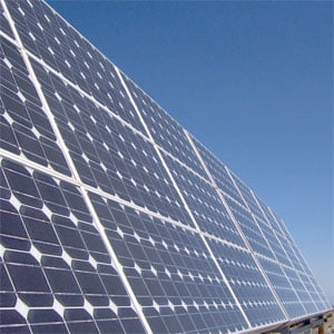 Solar panels, a sight that might soon be seen at the Murchison Radio-astronomy Observatory in Western Australia credit: Fernando Tomás