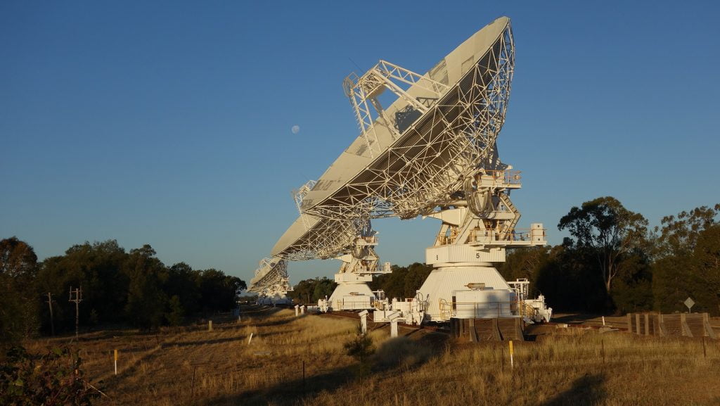 Compact Array antennas at sunset. Credit Sascha Schediwy.