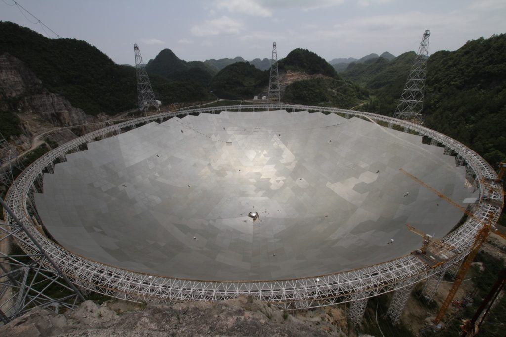 The Five-hundred-metre Aperture Spherical Telescope (FAST) in the southwestern province of Guizhou. Credit: Prof. Andreas Wicenec/ICRAR
