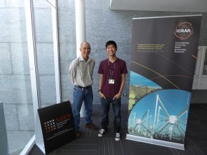 Competition winner Daniel Ung (right) with his supervisor Dr Adrian Sutinjo at ICRAR-Curtin University. 