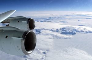 The Larsen Ice Shelf in Antarctica viewed from NASA's DC-8 aircraft. Credit: NASA.