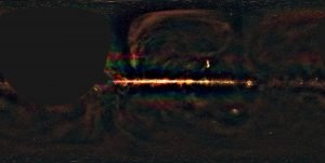 The first year of GLEAM observations, covering the whole Southern Sky. This is the first radio colour view of our universe