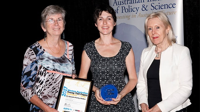 Professor Jo Ward of Curtin and Chair of the WA Selection Committee, Dr Natasha Hurley-Walker, Ms Di Jones, Executive Director of the WA Museum.