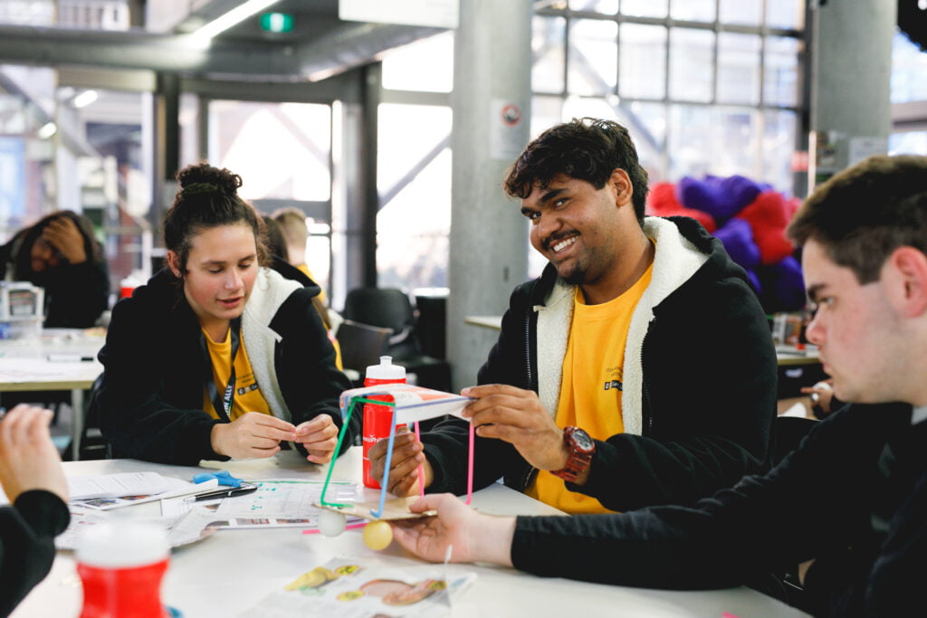 Students participating in the Indigenous Engineering School at Curtin University in 2019.