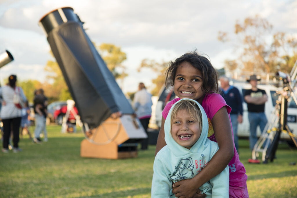 Local children attending a regional Astrofest in Mt Magnet.