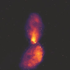 Astronomers capture black hole eruption spanning 16 times the full Moon in the sky Image