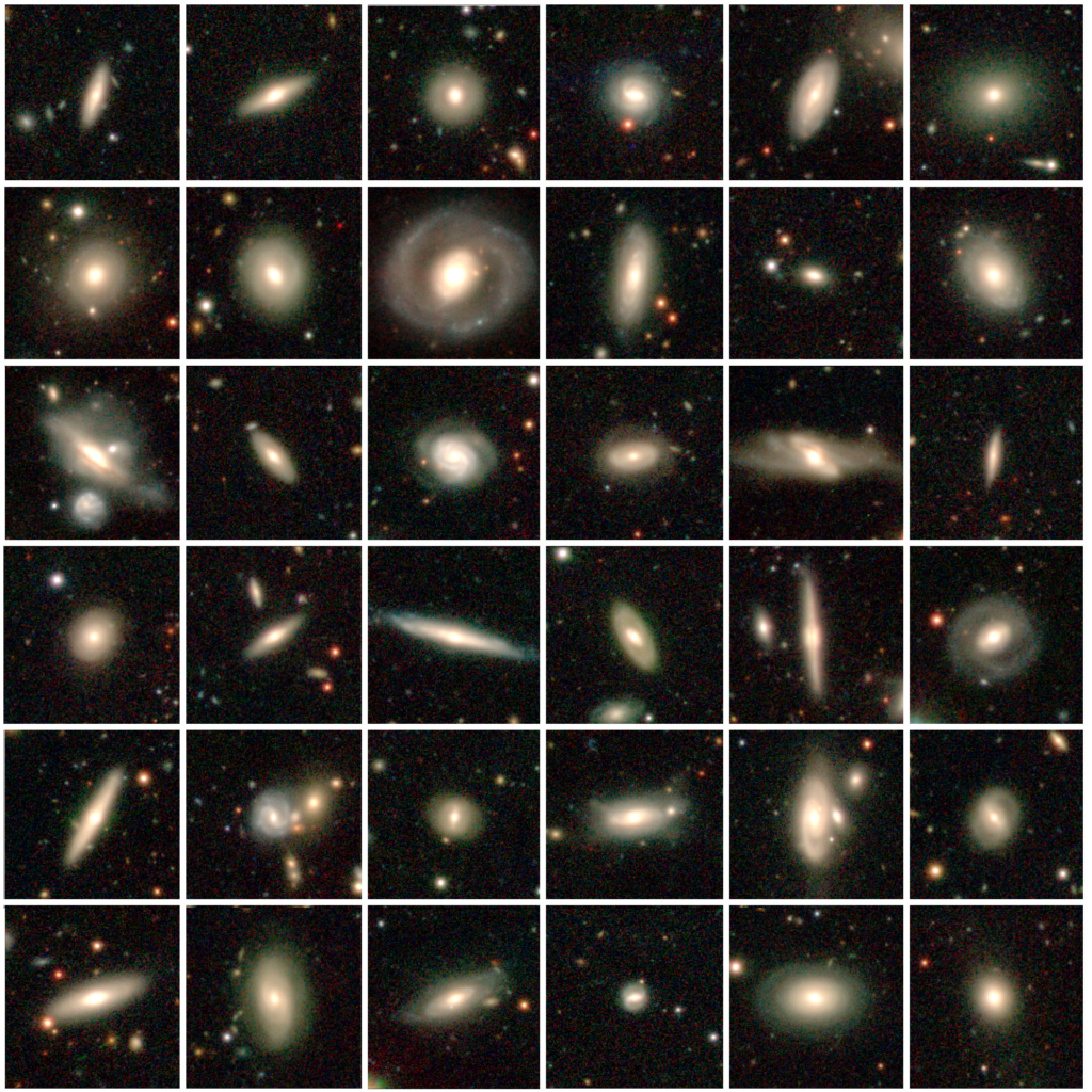 A mosaic of some of the galaxies involved in the study.
