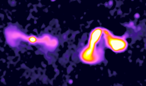 Radio image of bent jets