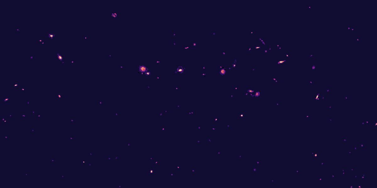 Galaxies seen in neutral hydrogen (HI) emission with the WALLABY survey.