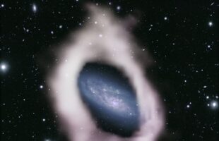 Astronomers reveal cosmic ribbon around rare galaxy