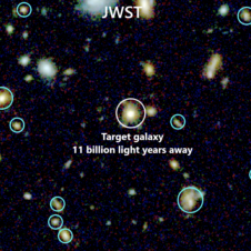 Gas-rich baby galaxies set the early Universe alight Image