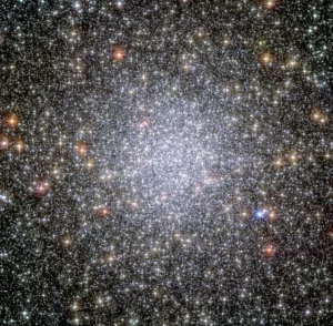 A dense ball of stars against a black background