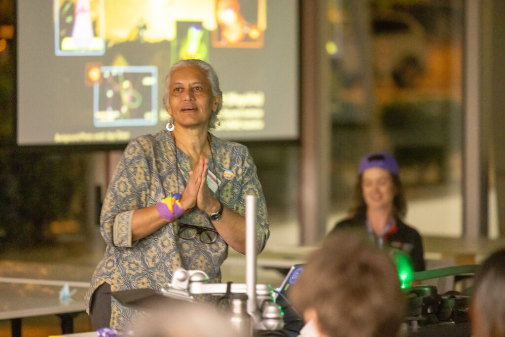 Professor Prajval Shastri,2020 Fellowship Recipient, delivering a talk at Astrofest.Credit: ICRAR